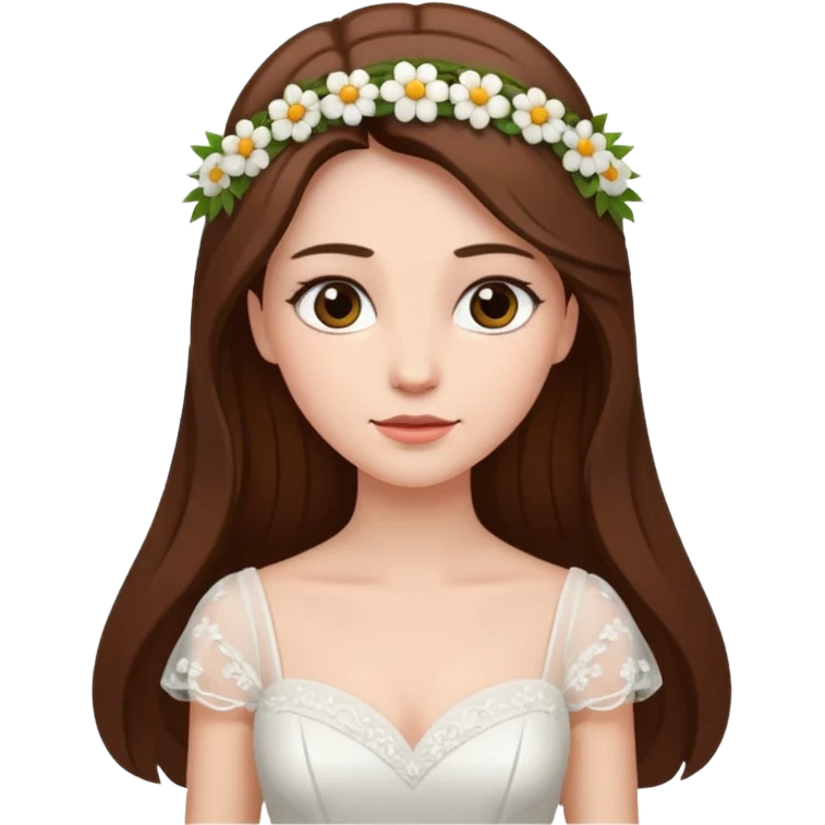 bride flower white long emoji