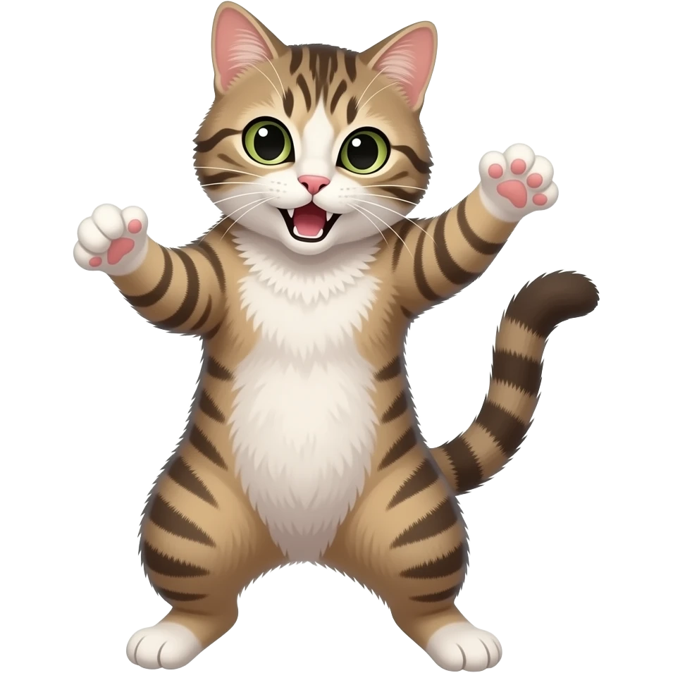 Cat fighting emoji