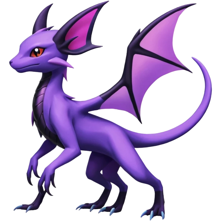 Shiny Salandit-Noivern-Espeon-Hybrid (Full body) emoji