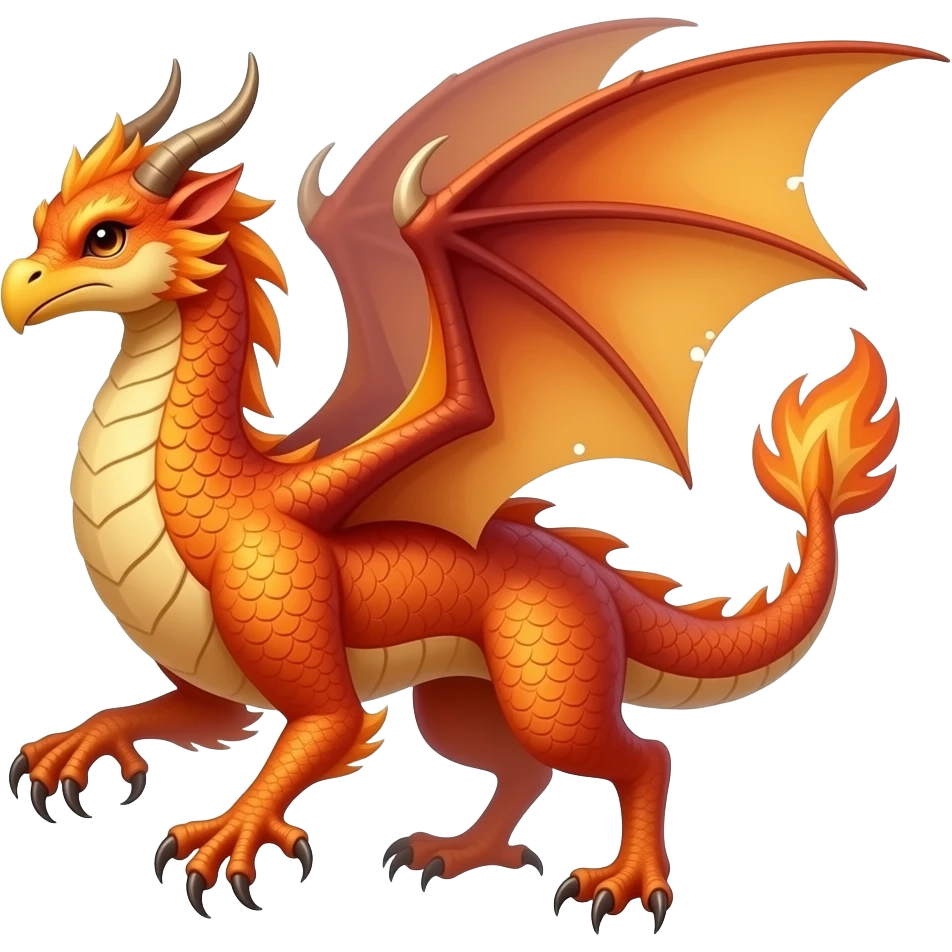 Phoenix dragon and claws - NO BACKGROUND emoji