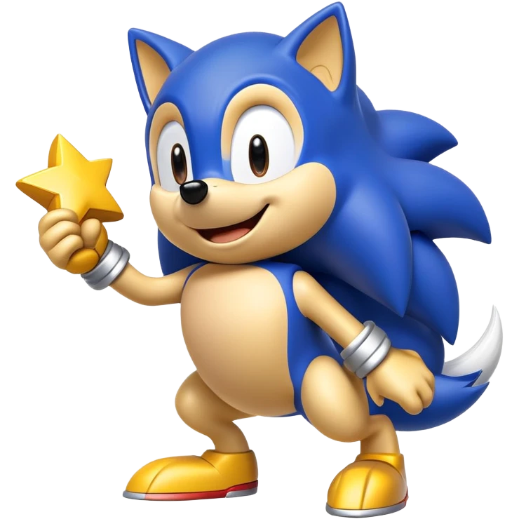 super dog with Sonic the Hedgehog emoji