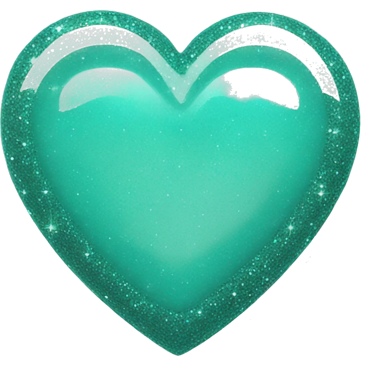 turquoise heart with sparkling  emoji