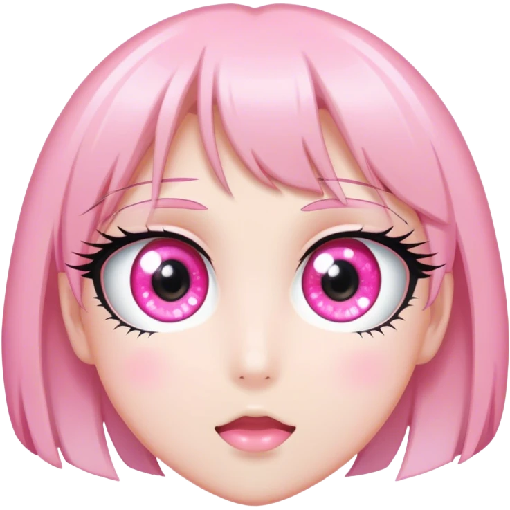 pink shojo anime eyes emoji