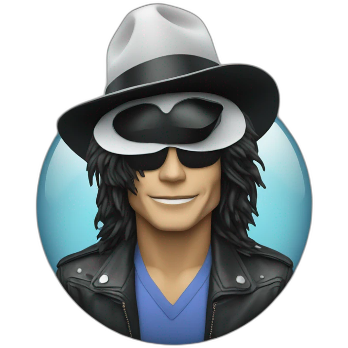 make the nirvana logo with a michael jackson hat emoji
