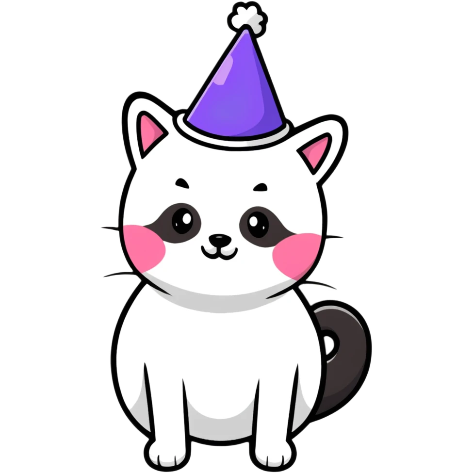 party animal with party hat emoji