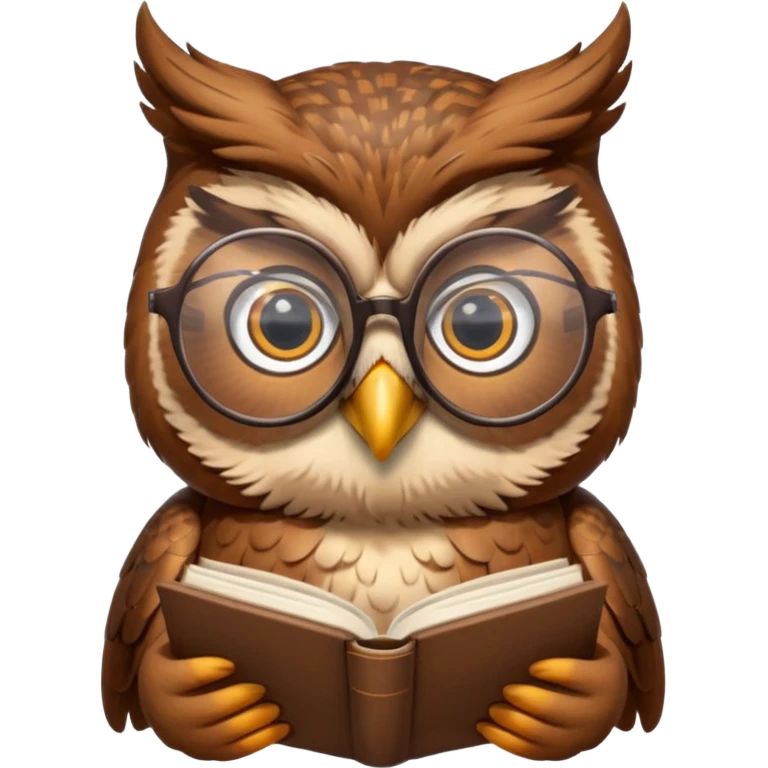 reading owl emoji