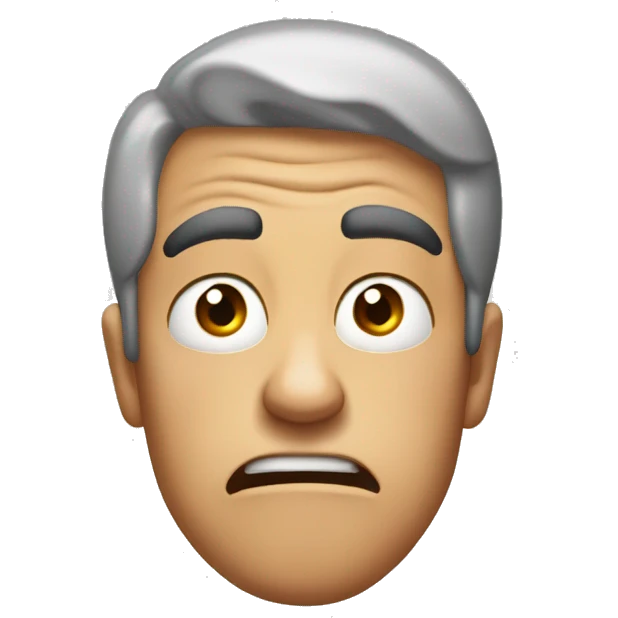 Confused almost disgusted Mouth open eye brow raied emoji