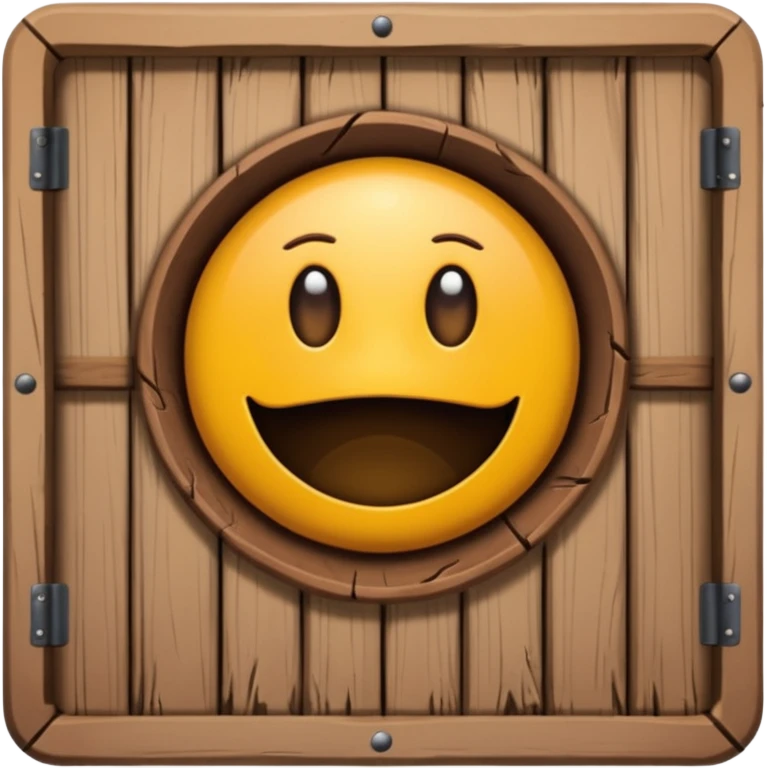 Wooden trap door (no face) emoji