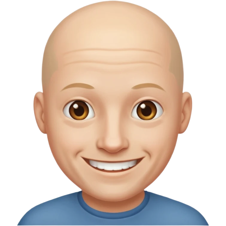 Une personne homme sans cheveux emoji