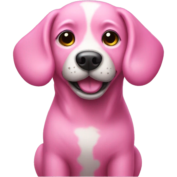 Pink dog emoji
