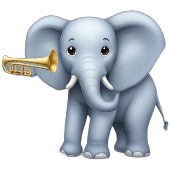 Éléphant trompette emoji