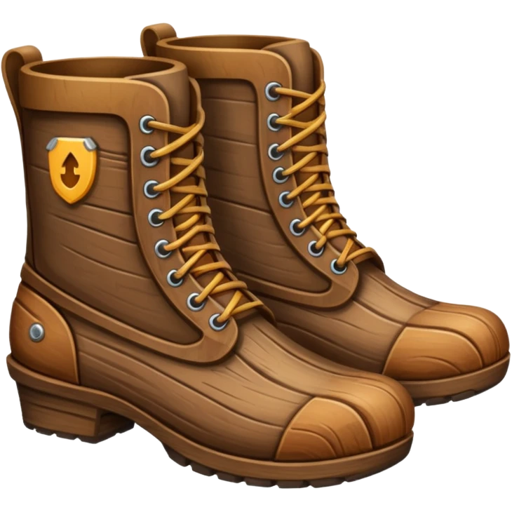 wood boot emoji
