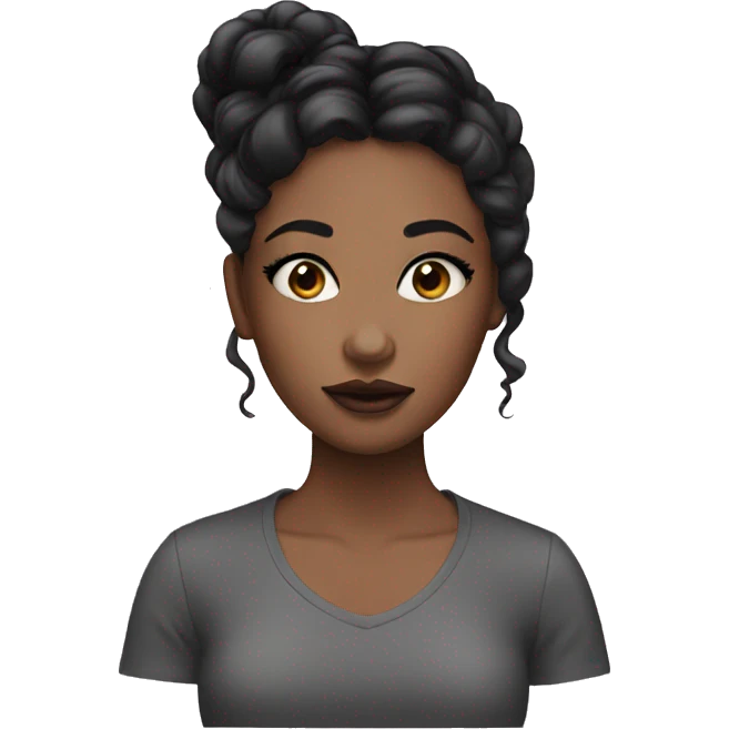 The girl with makeup emoji