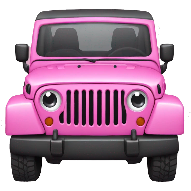 Pink jeep emoji