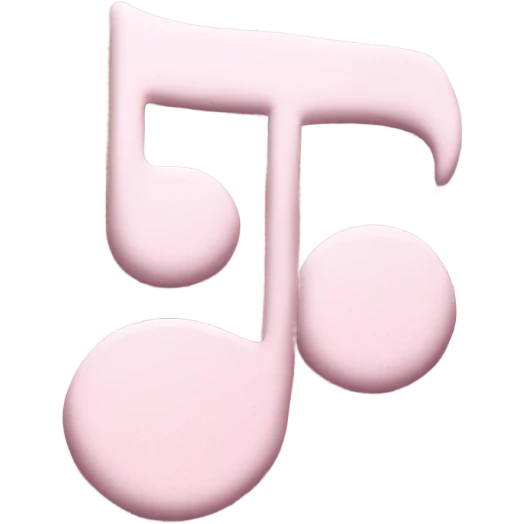 Pale pink music note emoji