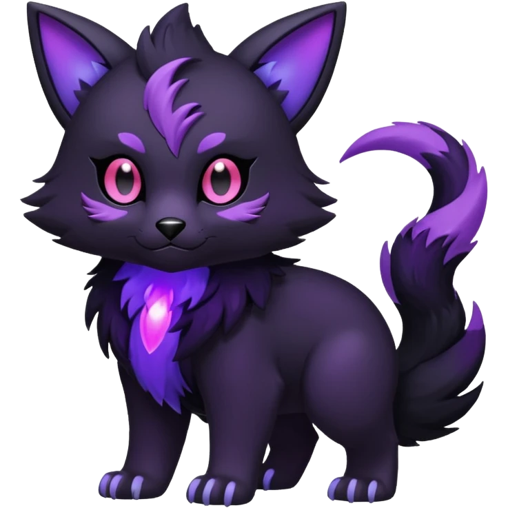 Cute cool dark animal hybrid Fakemon full body emoji