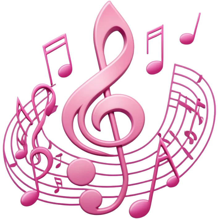 Light pink find music emoji