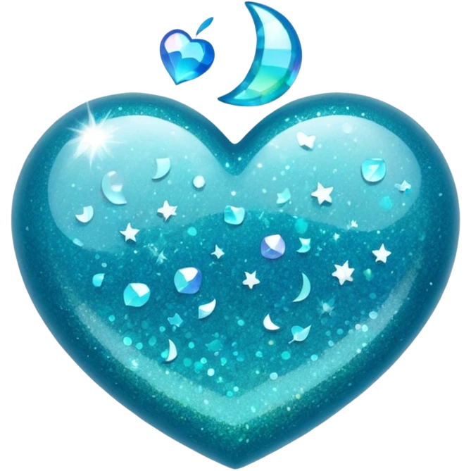 Glitter cian dream emoji