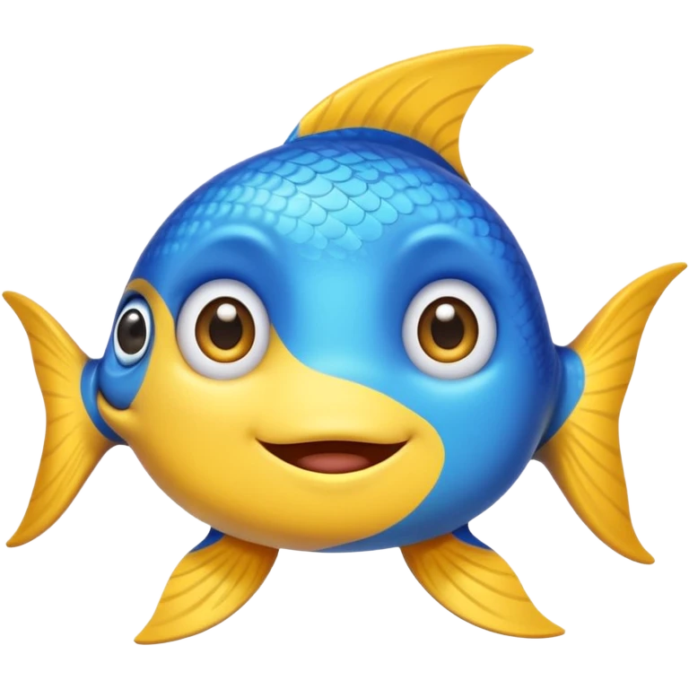 Make an emoji with two fish as pisces from horoscope, make them look very cute and emoji like emoji
