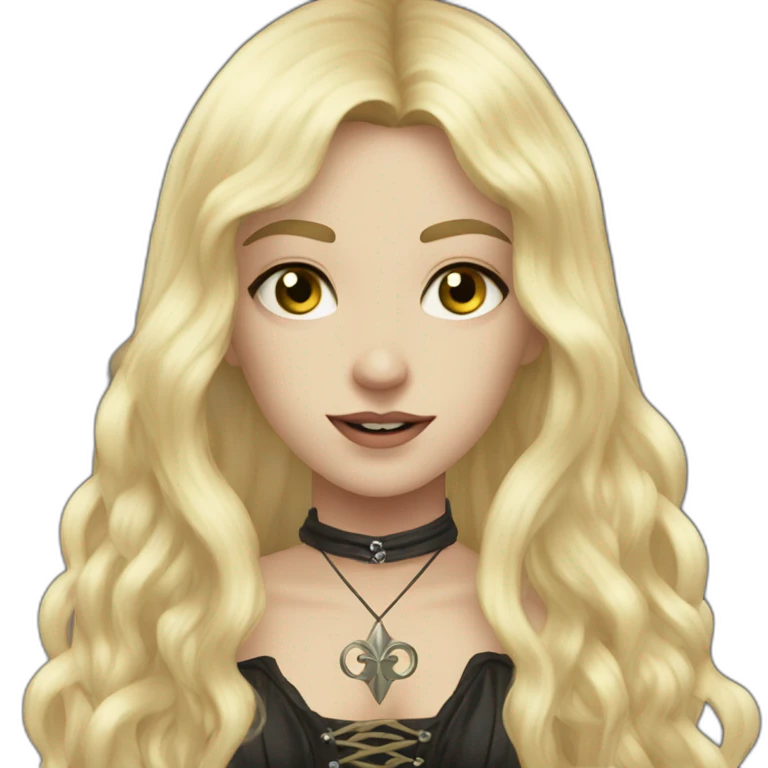 long-hair blond femboy gothic sorcerer emoji