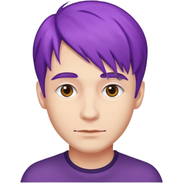man with purple hair emoji