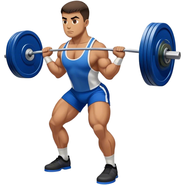 powerlifter with blue shorts perfoming deadlift emoji
