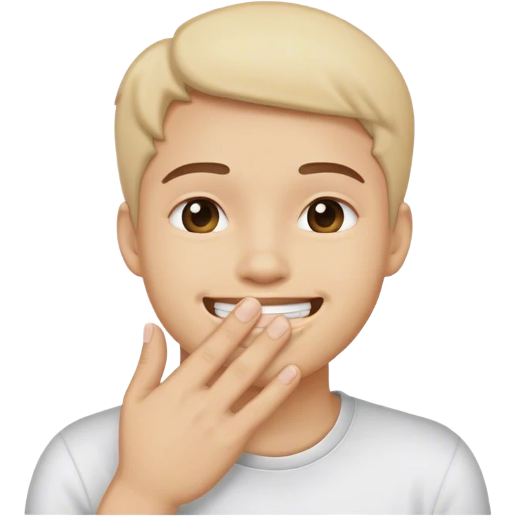 嬉皮笑脸的脸捂住嘴 emoji