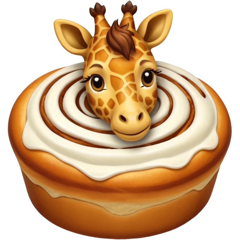 Cinnamon roll giraffe emoji