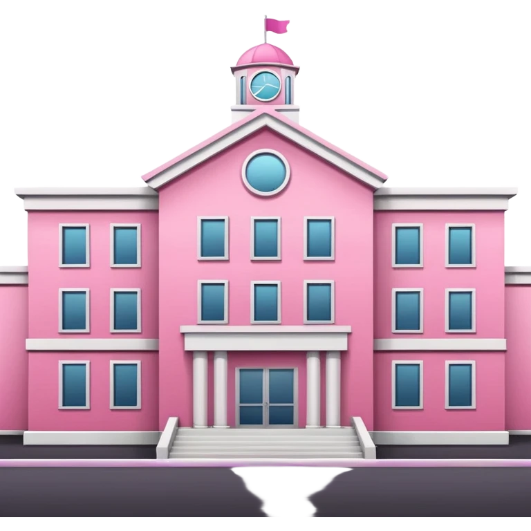 pink school with the word school in big letters emoji