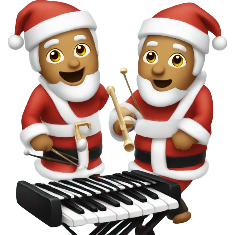 Santa playing the vibraphone emoji