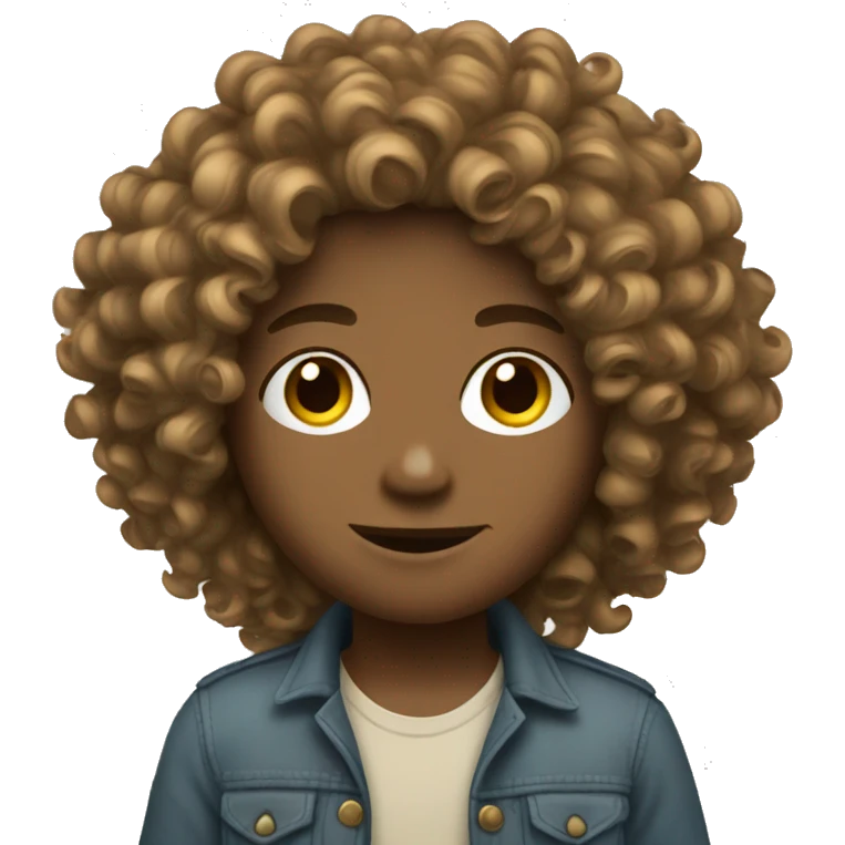 hippie light-brown curly  emoji