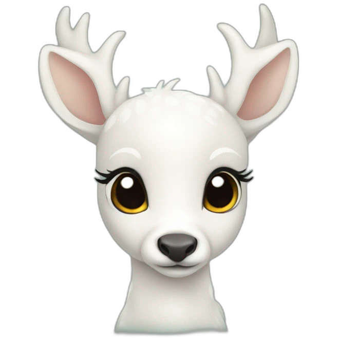 Baby white deer emoji