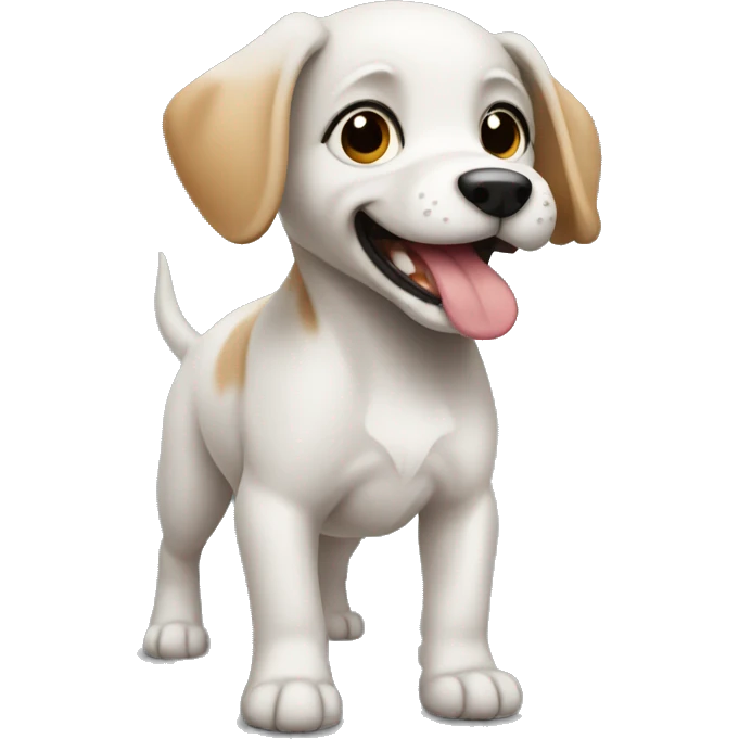 Puppy running an experiment emoji