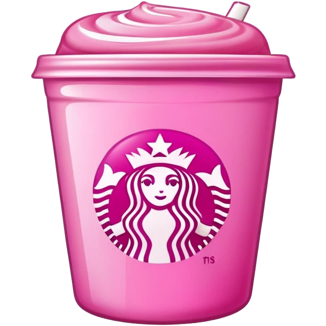 Pink Starbucks emoji