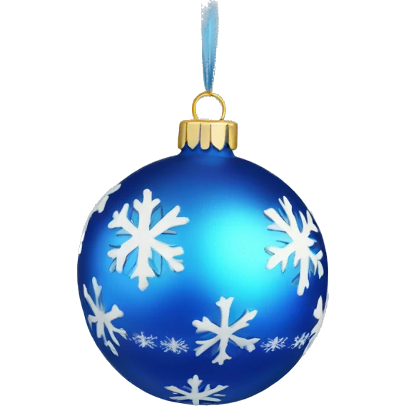 christmas blue ornament emoji