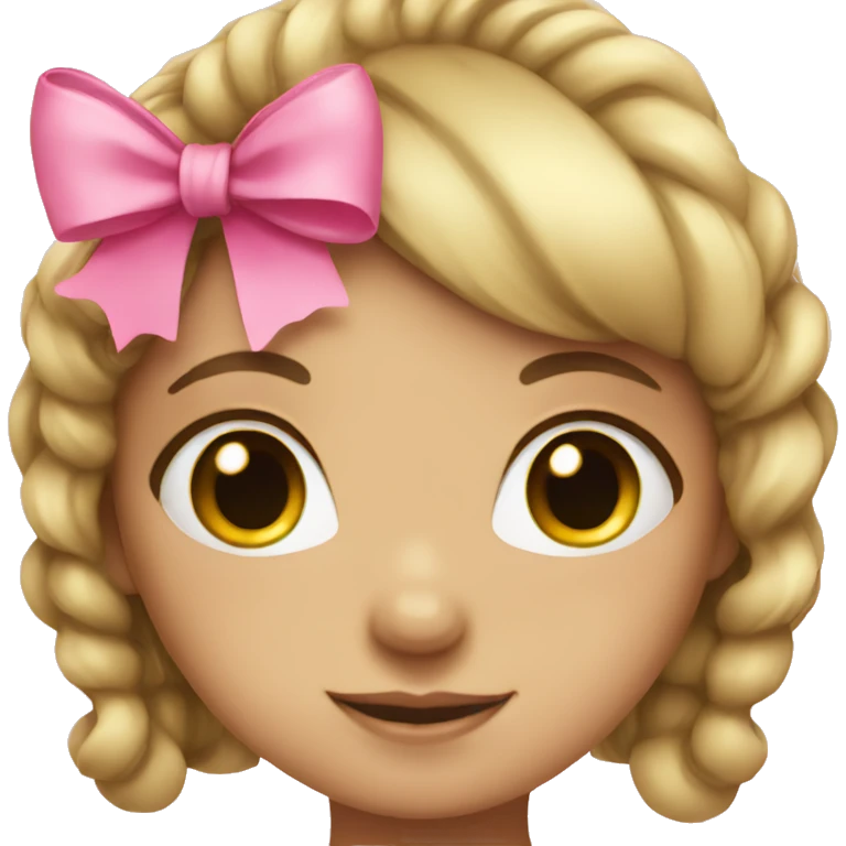 Girl with pink bow  emoji