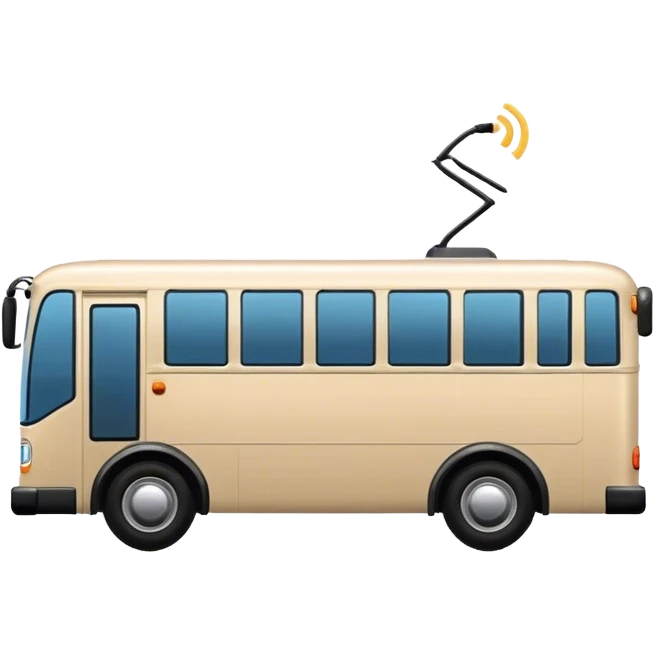 beige electric bus emoji
