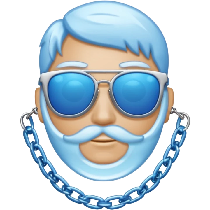 🥶 with chain and sungalsses emoji