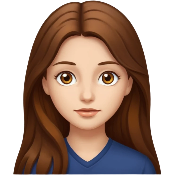 brown long hair hazel eyed woman emoji