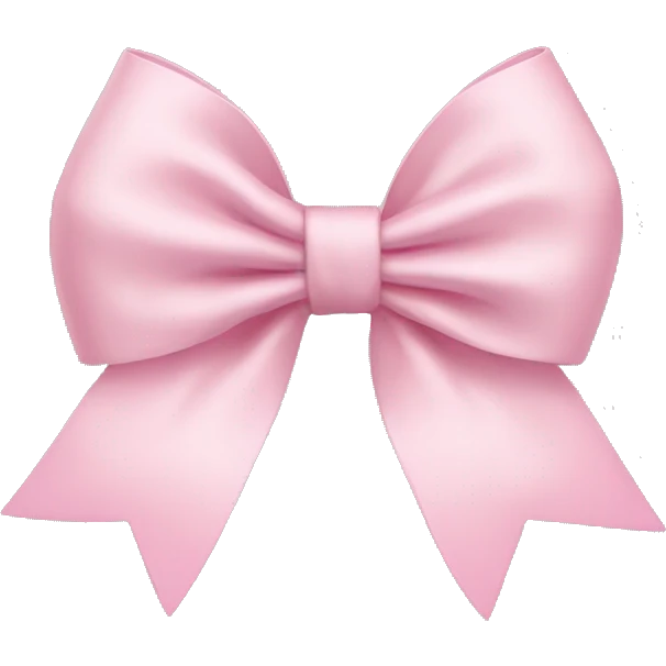Light pink bow emoji