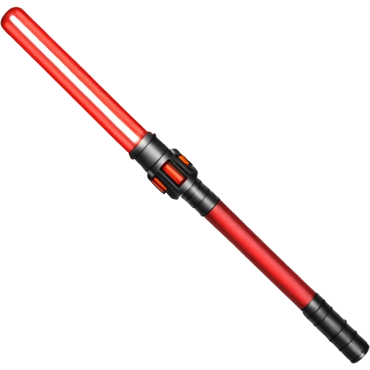 A red lightsaber emoji
