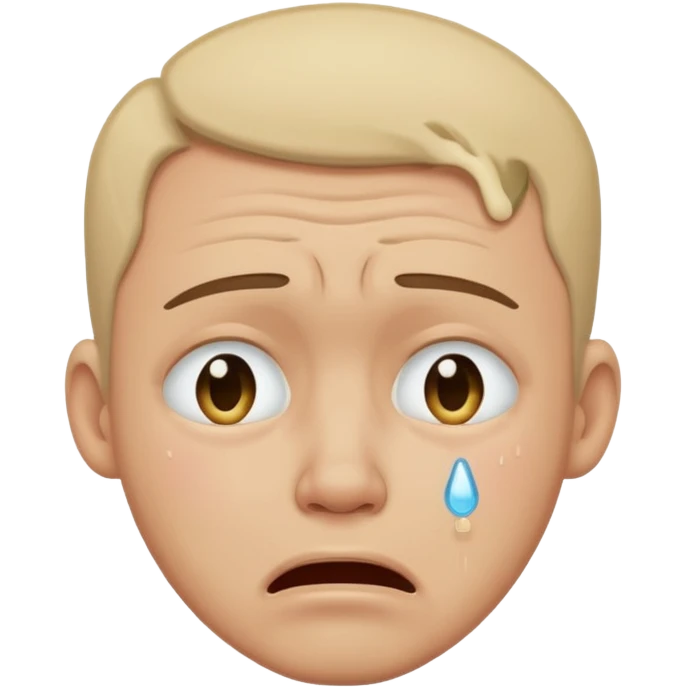 A man crying and mewing emoji