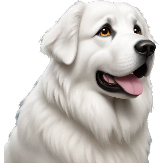 Great Pyrenees sitting emoji