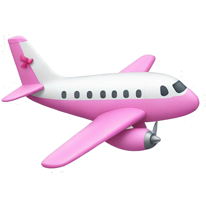 airplane with pink bow on top  emoji