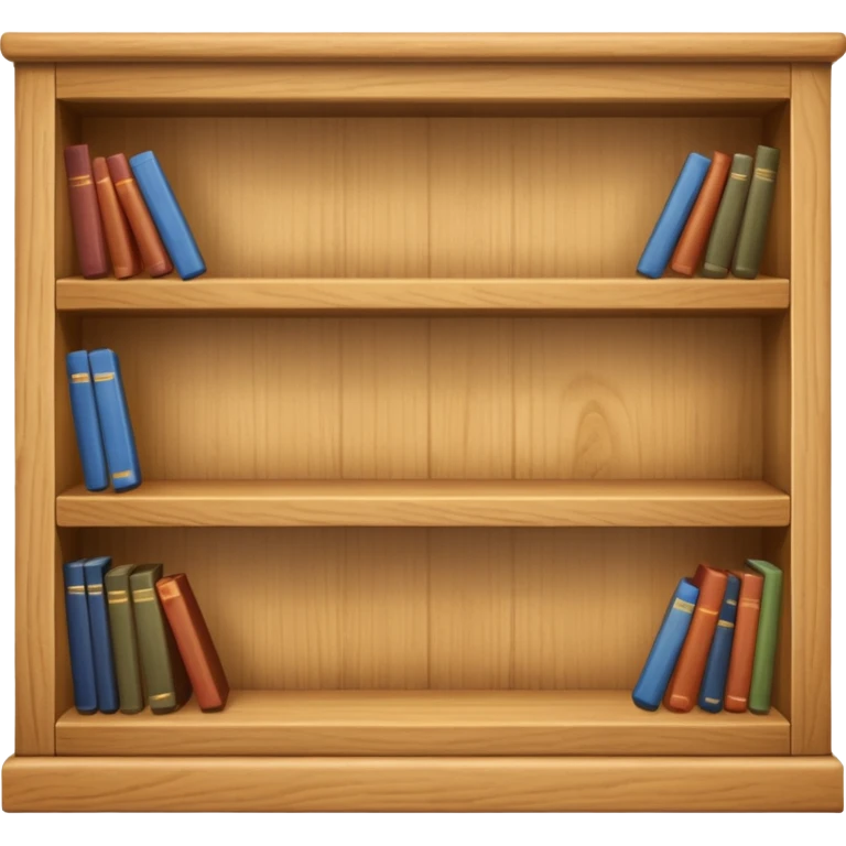 a single-tier bookshelf without books emoji