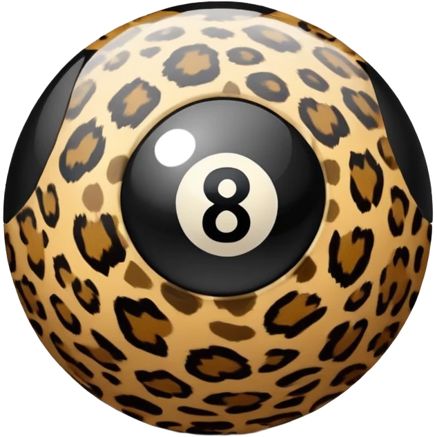 Leopard print 8 ball emoji