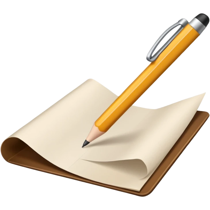écureuil qui tient un stylo et écrit sur une feuille emoji
