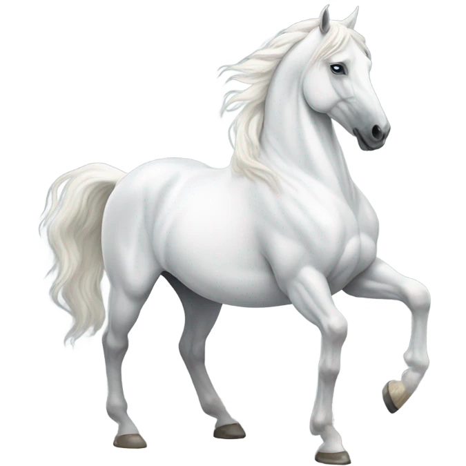 Rearing magestic white Horse emoji