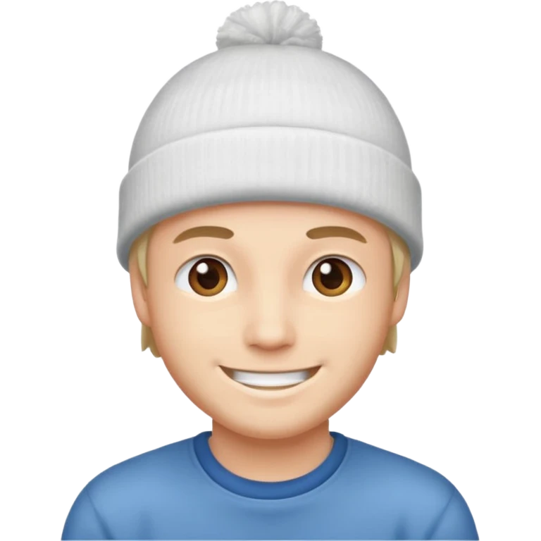 A guy head with white beanie emoji