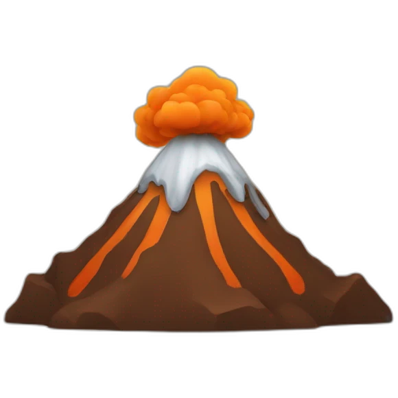 Brown volcano emoji